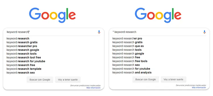 Google Instant for search keywords