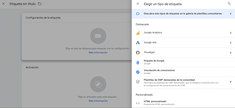 Pasos para importar plantillas en GTM