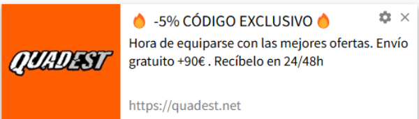 Ejemplo de fidelización de clientes en Quadest