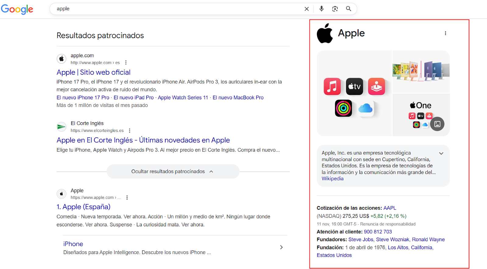 Knowledge graph google