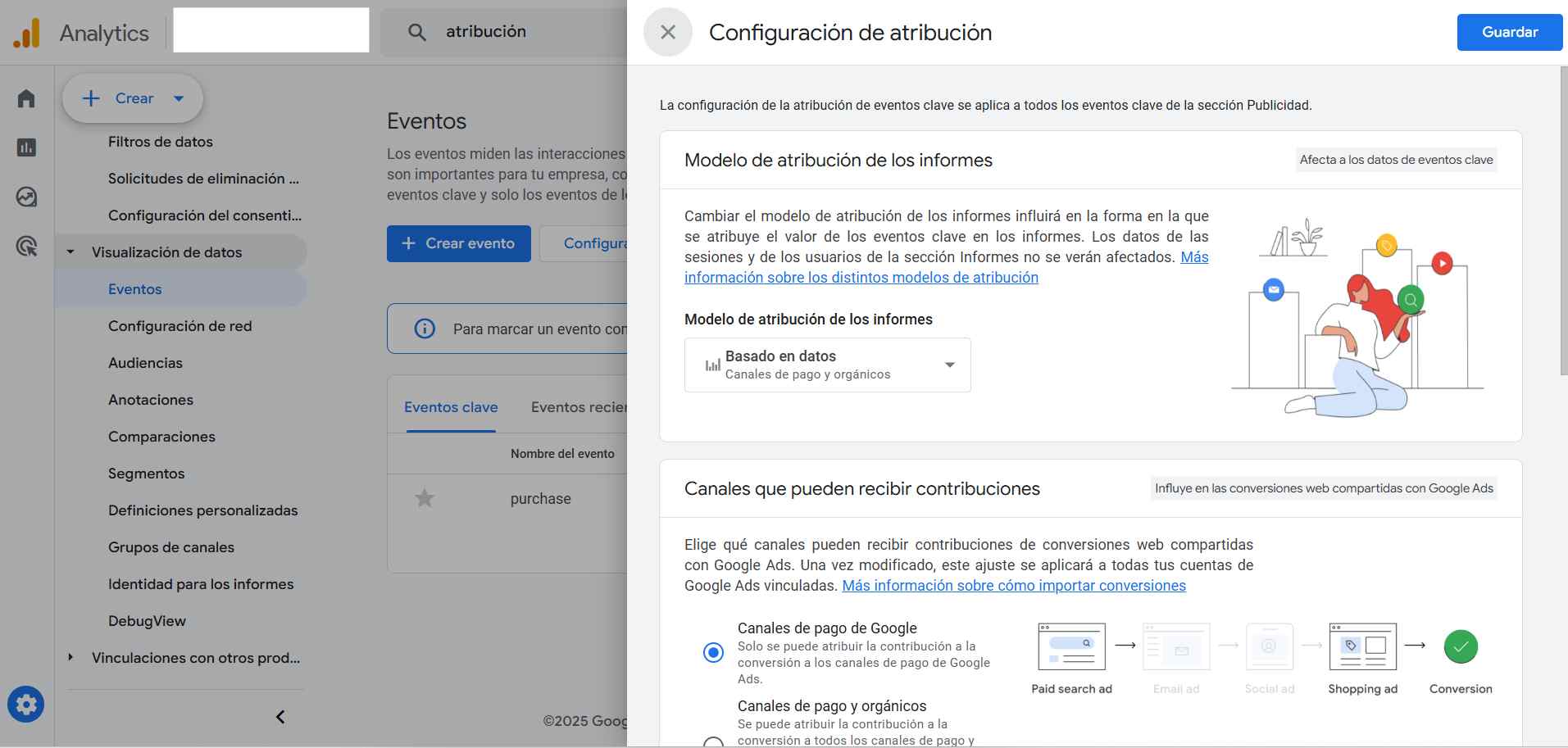Configuración de atribución