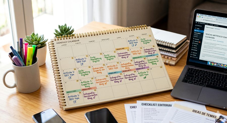 calendario editorial para blog