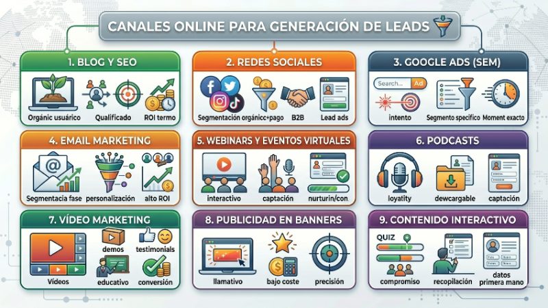 canales para generar leads