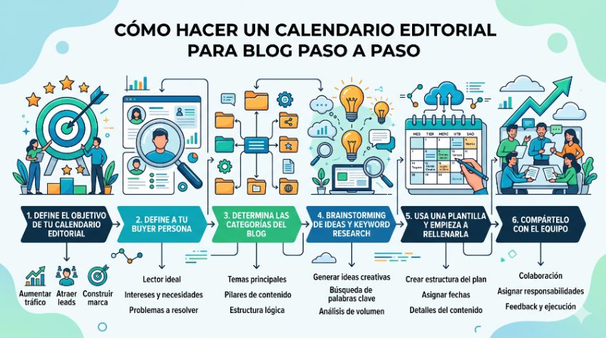 plantilla calendario editorial para blog
