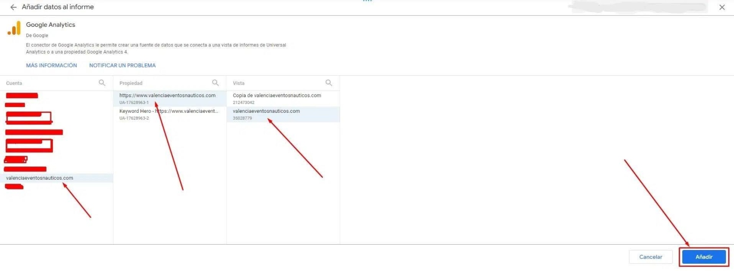 google data studio y google analytics