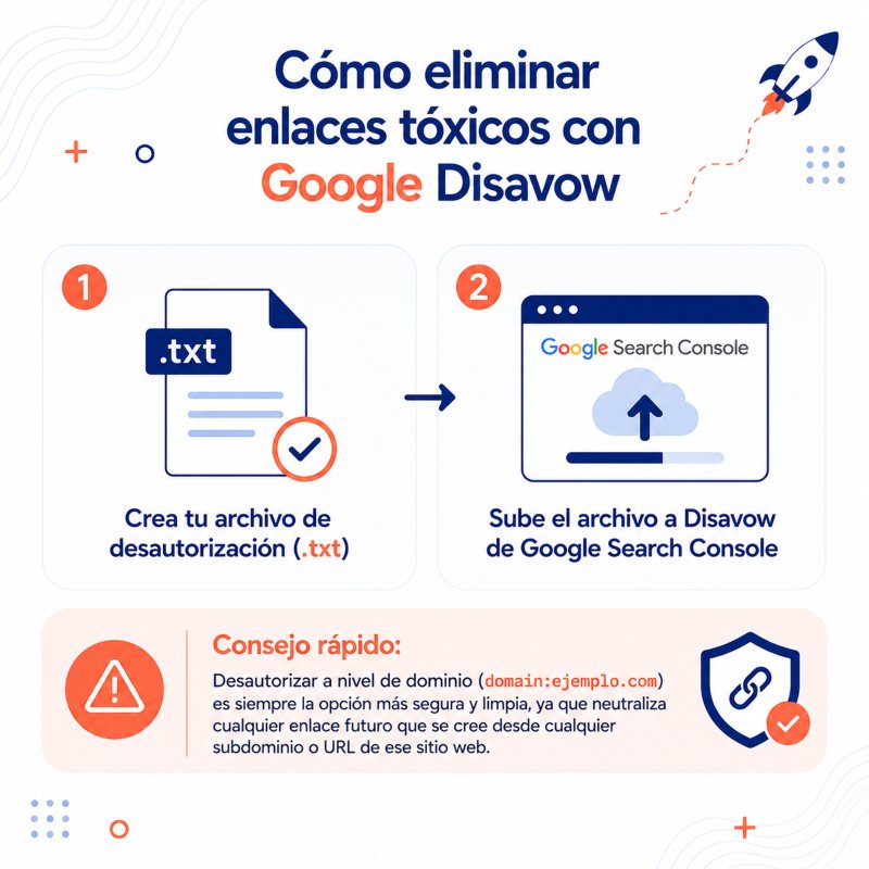 como eliminar enlaces toxicos con google disavow