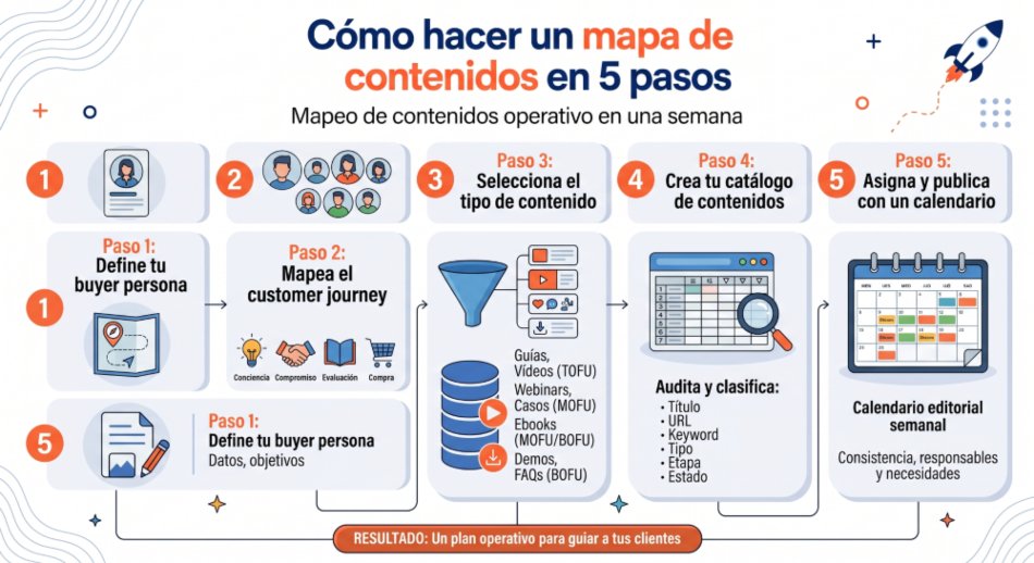 como hacer un mapa de contenidos