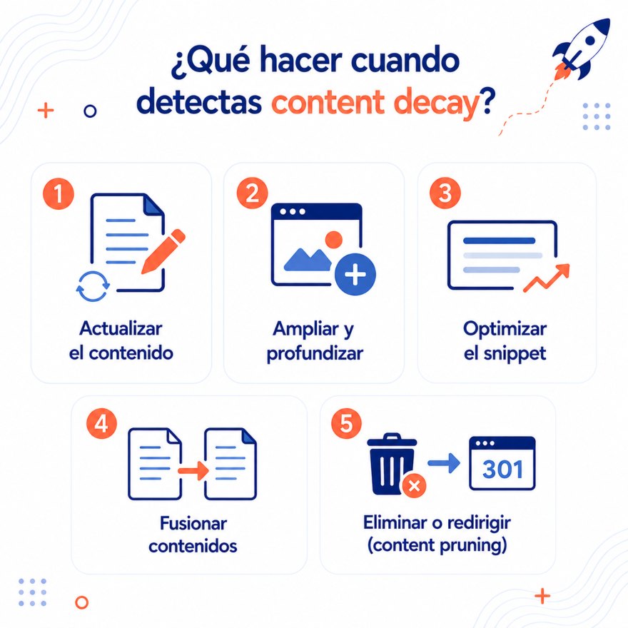 que hacer cuando detectas content decay